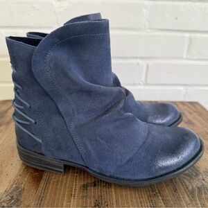 Miz Mooz Suede Ruched Ankle Boots - Dotti - 5.5/6